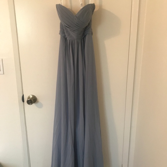 Azazie Dusty Blue Bridesmaid Dress Custom Fit - Picture 3 of 5